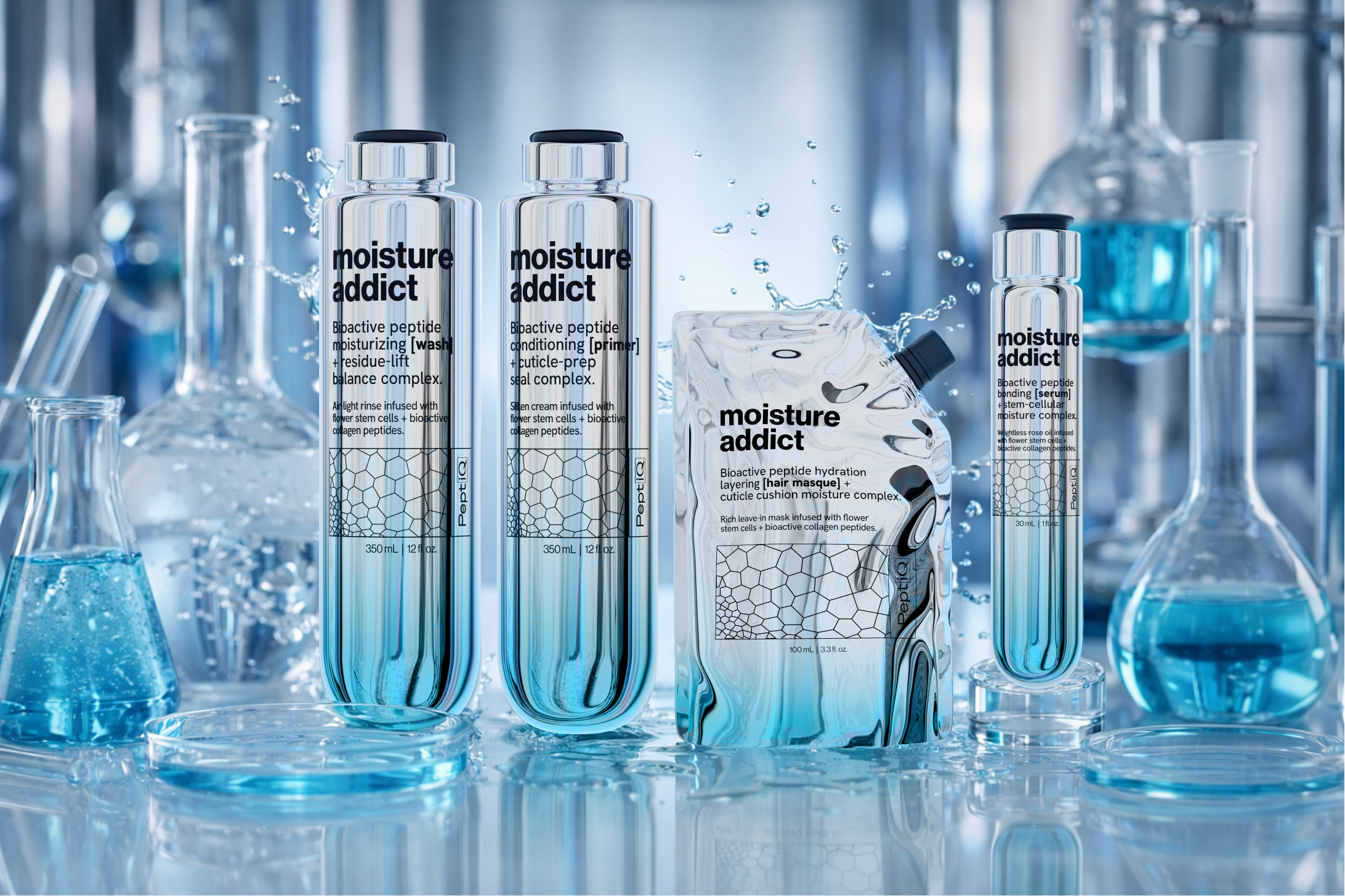 PeptiQ moisture addict product lineup